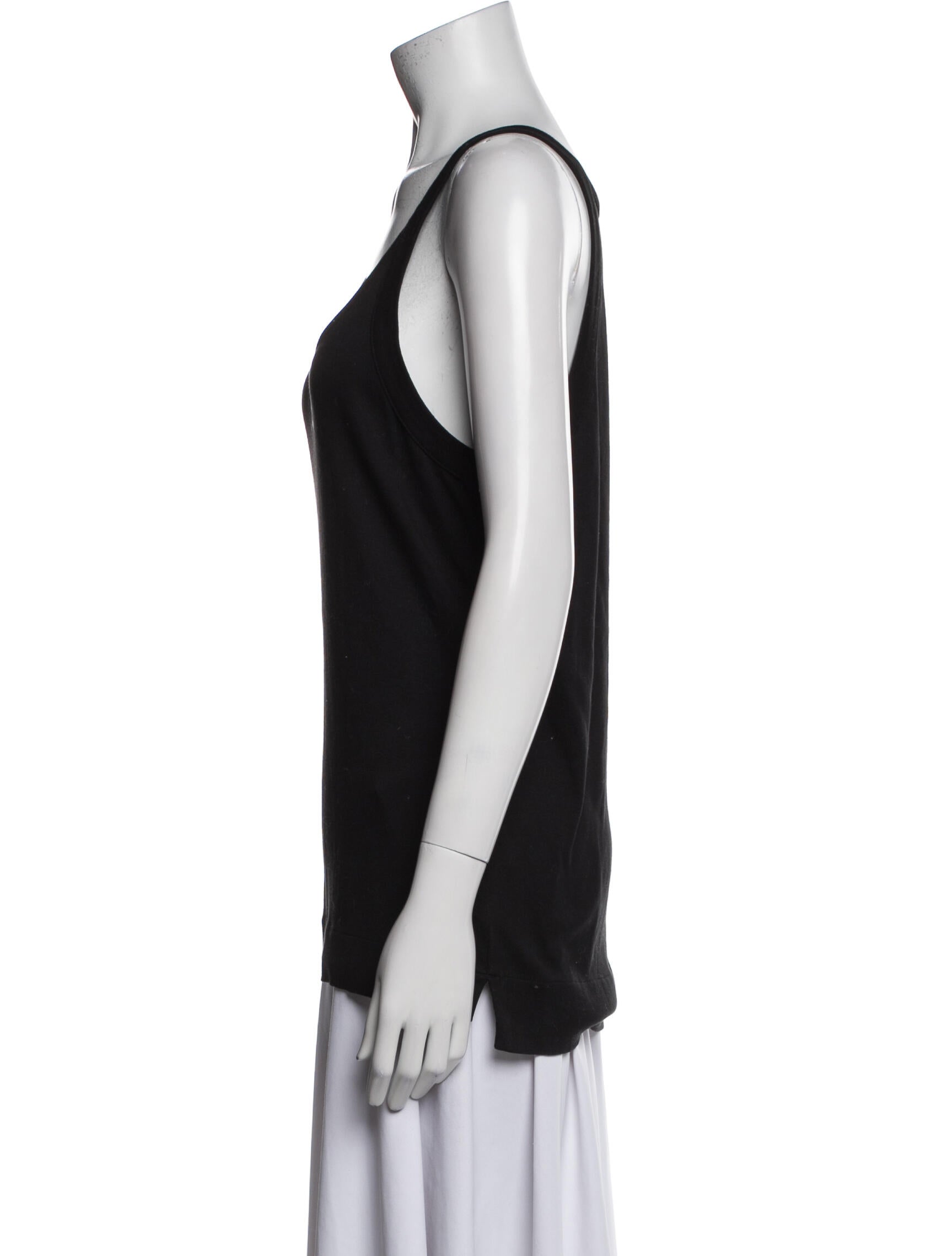 Y's by Yohji Yamamoto Scoop Neck Sleeveless Top